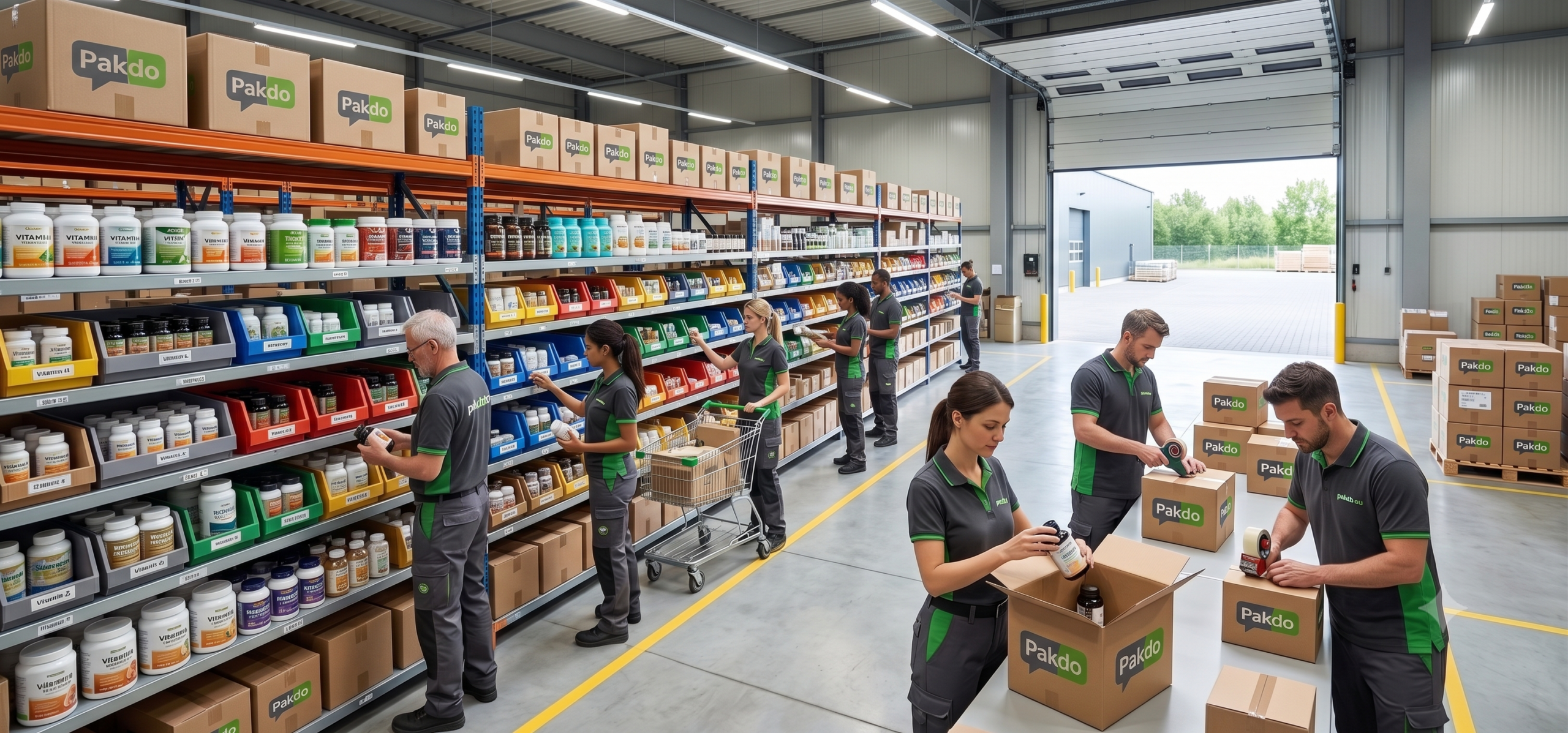Fulfillment Nahrungsergänzung mit Lagerung, Bestandsführung und Versand